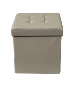 Cosma Pouf Contenitore Quadrato Ecopelle Rosa Pallido 38x38x38 cm