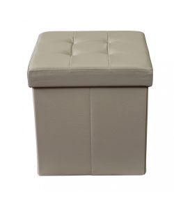 Cosma Pouf Contenitore Quadrato Ecopelle Rosa Pallido 38x38x38 cm