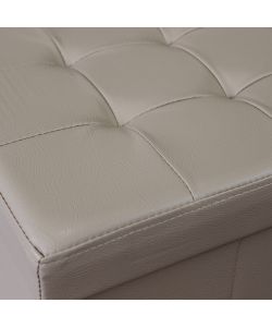 Cosma Pouf Contenitore Quadrato Ecopelle Rosa Pallido 38x38x38 cm