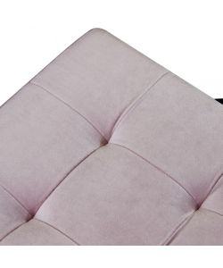 Cosma Pouf Contenitore Quadrato Velluto Rosa 38x38x38 cm