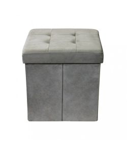 Cosma Pouf Contenitore Quadrato Velluto Tortora 38x38x38 cm
