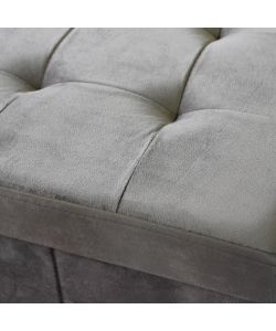 Cosma Pouf Contenitore Quadrato Velluto Tortora 38x38x38 cm