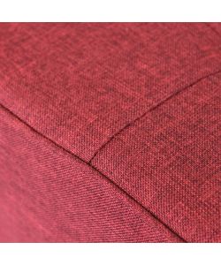 Cosma Pouf Contenitore Quadrato in Stoffa Bordeaux 38x38x40 cm