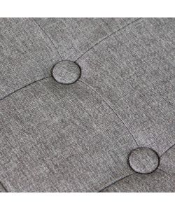 Cosma Pouf Contenitore Quadrato Grigio 38x38x40 cm in Stoffa