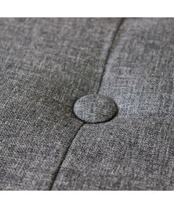 Cosma Pouf Contenitore Quadrato Grigio Scuro 38x38x40 cm Stoffa