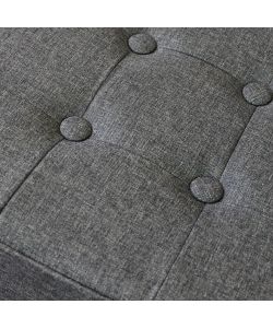Cosma Pouf Contenitore Quadrato Grigio Scuro 38x38x40 cm Stoffa