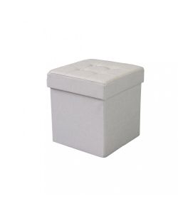 Cosma Pouf Contenitore Quadrato Tortora 38x38x40 cm in Stoffa