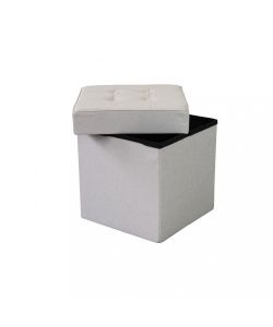 Cosma Pouf Contenitore Quadrato Tortora 38x38x40 cm in Stoffa