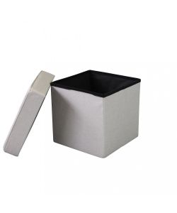Cosma Pouf Contenitore Quadrato Tortora 38x38x40 cm in Stoffa