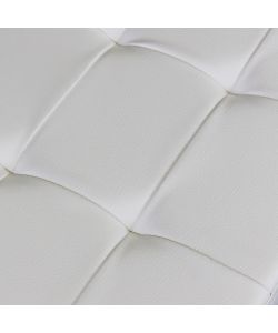 Cosma Pouf Contenitore Rettangolare Ecopelle Bianco 76x38x38 cm