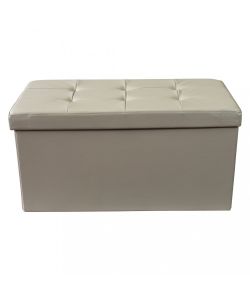 Cosma Pouf Contenitore Rettangolare Ecopelle Rosa Pallido 76x38x38 cm