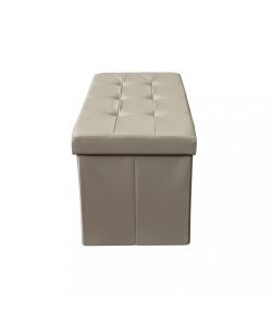 Cosma Pouf Contenitore Rettangolare Ecopelle Rosa Pallido 76x38x38 cm