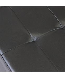 Cosma Pouf Contenitore Rettangolare Ecopelle Nero 76x38x38 cm