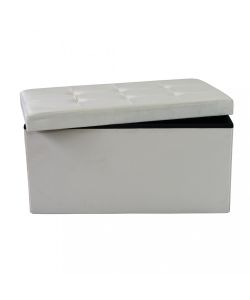 Cosma Pouf Contenitore Rettangolare Beige in Velluto 76x38x38 cm