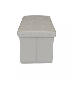 Cosma Pouf Contenitore Rettangolare Beige in Velluto 76x38x38 cm