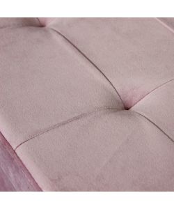 Cosma Pouf Contenitore Rettangolare Velluto Rosa 76x38x38 cm