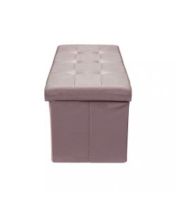 Cosma Pouf Contenitore Rettangolare Velluto Rosa 76x38x38 cm