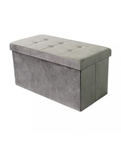 Cosma Pouf Contenitore Velluto Tortora Rettangolare 76x38x38 cm