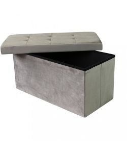Cosma Pouf Contenitore Velluto Tortora Rettangolare 76x38x38 cm