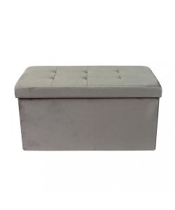 Cosma Pouf Contenitore Velluto Tortora Rettangolare 76x38x38 cm