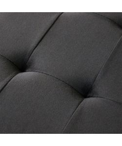 Cosma Pouf Contenitore Rettangolare Velluto Nero 76x38x38 cm