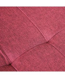 Cosma Pouf Contenitore Rettangolare in Tessuto Bordeaux 76x38x38 cm