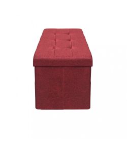 Cosma Pouf Contenitore Rettangolare in Tessuto Bordeaux 76x38x38 cm