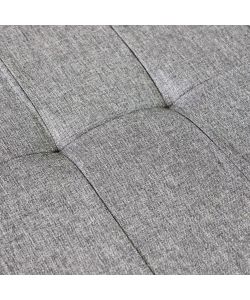 Cosma Pouf Contenitore Rettangolare in Tessuto Grigio 76x38x38 cm