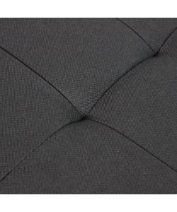 Cosma Pouf Contenitore Rettangolare in Tessuto Nero 76x38x38 cm