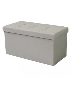 Cosma Pouf Contenitore Rettangolare in Tessuto Tortora 76x38x38 cm