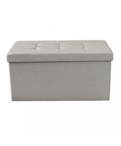 Cosma Pouf Contenitore Rettangolare in Tessuto Tortora 76x38x38 cm