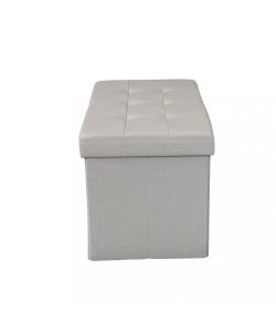 Cosma Pouf Contenitore Rettangolare in Tessuto Tortora 76x38x38 cm