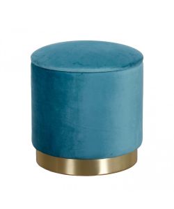 Cosma Pouf Contenitore Rotondo in Velluto Verde diam. 37x40 cm