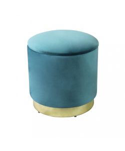 Cosma Pouf Contenitore Rotondo in Velluto Verde diam. 37x40 cm