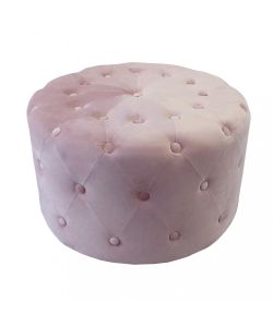 Cosma Pouf Rotondo Contenitore in Velluto Rosa diam. 67 x 41 cm
