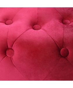 Cosma Pouf Contenitore Rotondo in Velluto Bordeaux 67x41 cm