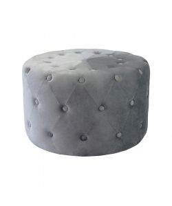 Cosma Pouf Contenitore Rotondo Velluto Grigio Scuro diam. 67x41 cm