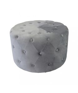 Cosma Pouf Contenitore Rotondo Velluto Grigio Scuro diam. 67x41 cm