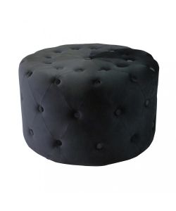 Cosma Pouf Contenitore Rotondo in Velluto Nero diam. 67 x 41 cm