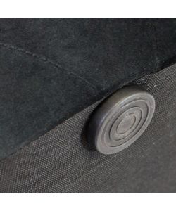 Cosma Pouf Contenitore Rotondo in Velluto Nero diam. 67 x 41 cm