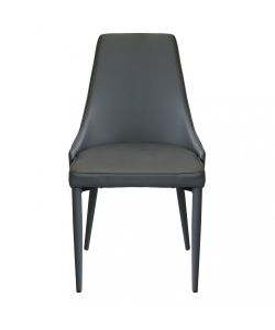 Cosma Sedia da Interno Grigio Scuro Ecopelle 60x49,5x87,5 cm Senza Braccioli