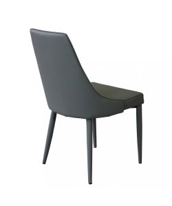 Cosma Sedia da Interno Grigio Scuro Ecopelle 60x49,5x87,5 cm Senza Braccioli