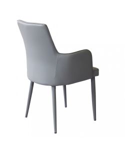 Cosma Poltrona Camille Grigio Chiaro Ecopelle con Braccioli 56x54x89 cm