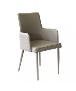 Cosma Poltrona Camille Tortora Ecopelle Con Braccioli 56x54x89 cm