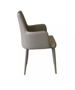 Cosma Poltrona Camille Tortora Ecopelle Con Braccioli 56x54x89 cm
