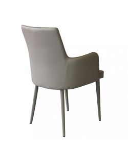 Cosma Poltrona Camille Tortora Ecopelle Con Braccioli 56x54x89 cm