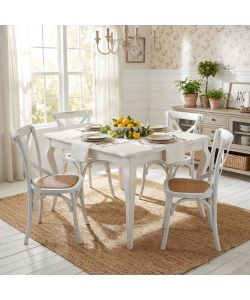 Cosma Tavolo Allungabile Bianco 160/200 x 100 cm in Legno Design Moderno