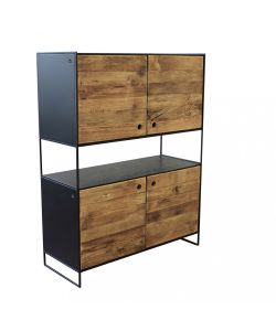 Cosma Mobile Soggiorno in Legno Marrone 100x40x131 cm Anselm
