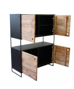 Cosma Mobile Soggiorno in Legno Marrone 100x40x131 cm Anselm