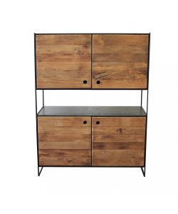 Cosma Mobile Soggiorno in Legno Marrone 100x40x131 cm Anselm